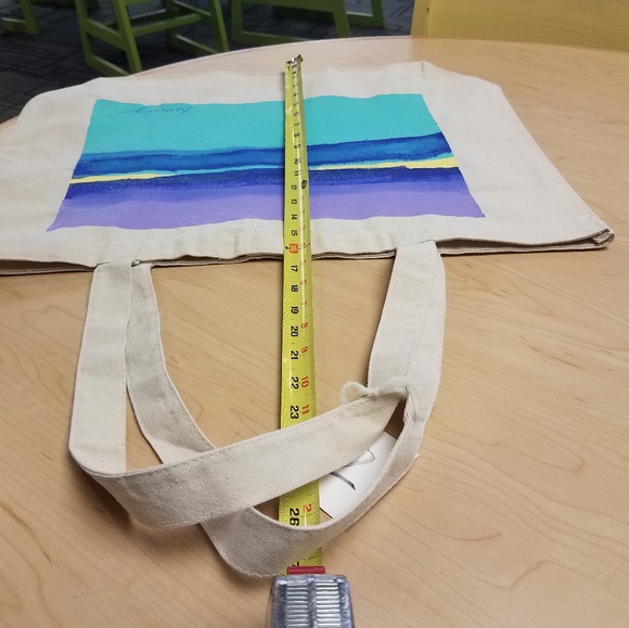 Horizon #10 Hand Painted Cotton Canvas Tote Bag - Picture 5 of 7